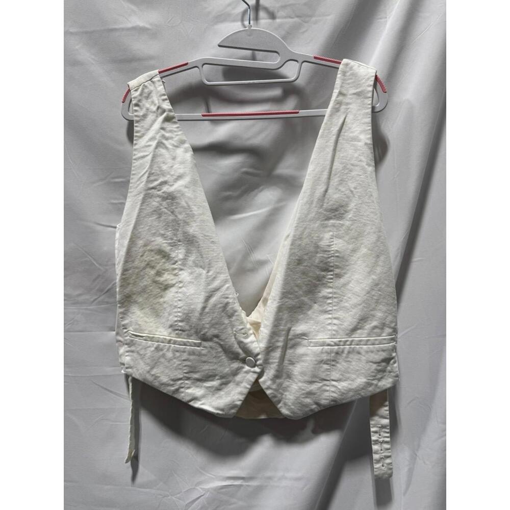 Nina Ricci Cady Drapped Open-Back Vest Size 36 (missing buttons) - Picture 3 of 7